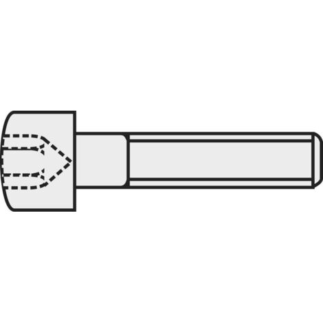 VIS CYLINDRIQUE TOOLCRAFT 839688 50 PC(S) M6 30 MM TÊTE CYLINDRIQUE 6 PANS INTÉRIEURS ACIER DIN 912 (1/2)