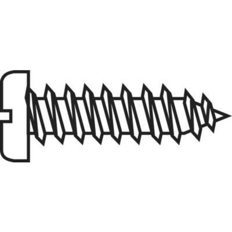 TOOLCRAFT 839814 Vis à tôle cylindriques 2.9 mm 9.5 mm plat DIN 7971 acier galvanisé 20 pc(s) C20691 (1/2)