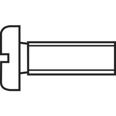 VIS CYLINDRIQUE TOOLCRAFT 839939 10 PC(S) M2.5 10 MM TÊTE CYLINDRIQUE PLAT PLASTIQUE, POLYAMIDE DIN 84 (1/2)