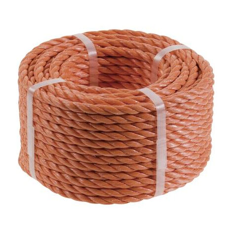 plusieurs tailles et couleurs 50m orange corde polypropylene poly cordage 2mm 