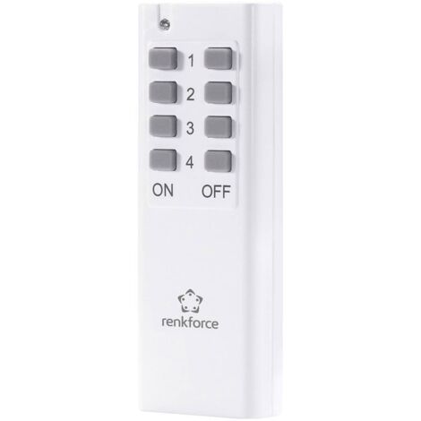 Télécommande intérieure 4 canaux sans fil – Portée 30 m – Alimentation 12V – Contrôle pour motorisations – Compatible luminaires – Renkforce - A761301 (1/3)