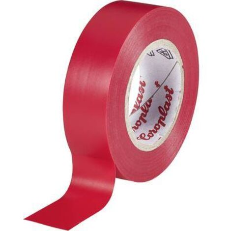 Coroplast 302 Ruban isolant électrique rouge 19 mm x 10 m (1/2)