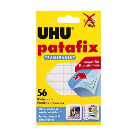 RUBAN ADHÉSIF DOUBLE-FACE UHU® PATAFIX UHU 48815 TRANSPARENT 56 PC(S)