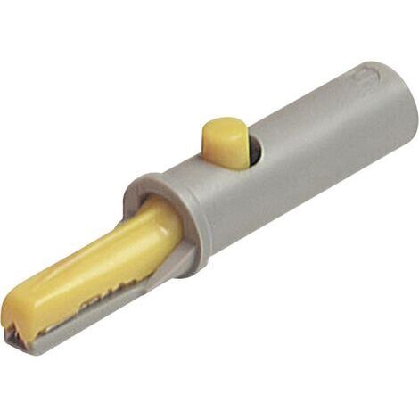 PINCE CROCODILE 6 A JAUNE SKS HIRSCHMANN 930126103 PLAGE DE SERRAGE MAX.: 6 MM LONGUEUR: 53 MM 1 PC(S) (1/5)