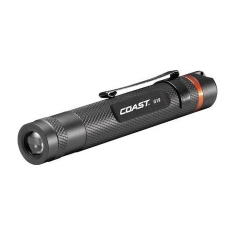 Lampe Torche LED Tactique Coast TX10 Noir - 4 Couleurs, 80lm, étanche IPX4 - Parfaite Rando, Sécurité