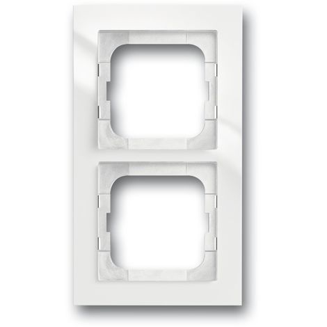 Cadre De Montage ABB Busch Jaeger – Blanc – 2 Bandes – Thermoplastique – Neuf