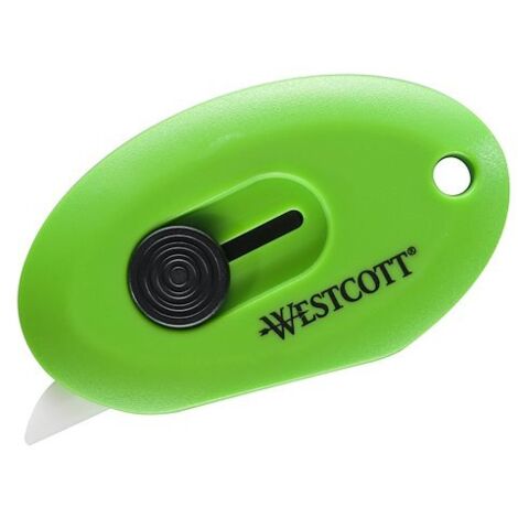 WESTCOTT MINI UTILITAIRE LAME CUTTER DE SÉCURITÉ EN CÉRAMIQUE - VERT (1/2)