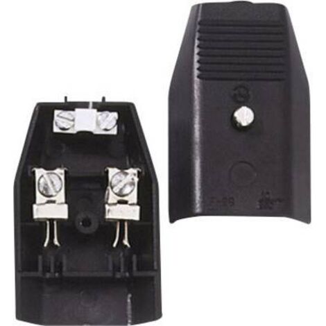 PRISE EURO BACHMANN 900.004 PLASTIQUE 230 V NOIR IP20 (1/2)
