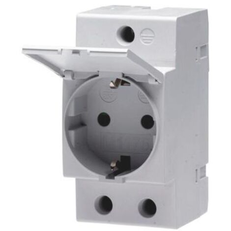 Prise électrique   ABB, Montage rail DIN, Type F - Schuko allemand, , IP20, IP30 ( Prix pour 1 ) (1/2)