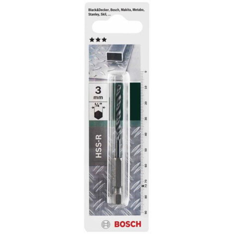 Forets à Métaux HSS-R Bosch 2609255139 - Queue Six Pans 2mm X 24 X 69mm