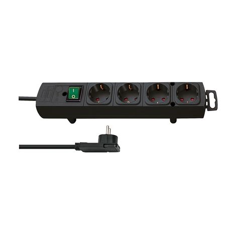 Multiprise et distributeur CEE Schneider - Bloc multiprises 5 Prises 2P+T  et 2 USB (câble 1,5m) Noir et Aluminium