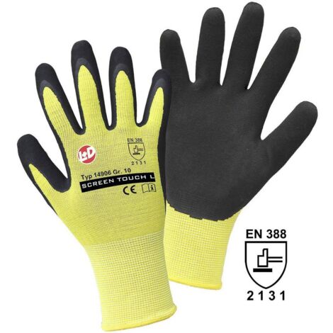GANTS EN MAILLE FINE SCREEN TOUCH L+D GRIFFY 14906-7 NYLON AVEC REVÊTEMENT EN LATEX TAILLE 7 (1/2)