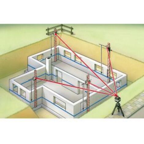 MIRE TÉLESCOPIQUE DE NIVELLEMENT LASERLINER HAUTEUR DE 1,19 À 4M 080.42