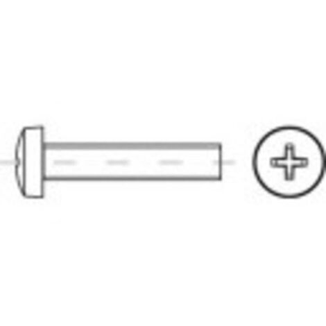 VIS À TÊTE BOMBÉE TOOLCRAFT 145895 200 PC(S) M2.5 16 MM TÊTE BOMBÉE CRUCIFORME PHILIPS ACIER DIN 7985 (1/2)