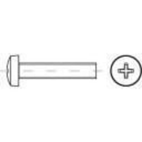 VIS À TÊTE BOMBÉE TOOLCRAFT 145902 200 PC(S) M3 12 MM TÊTE BOMBÉE CRUCIFORME PHILIPS ACIER DIN 7985 (1/2)