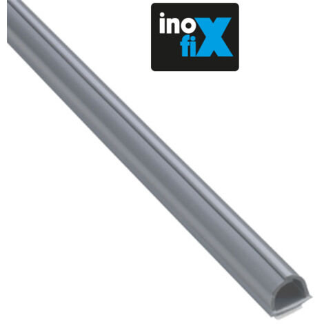Lot de 4 gaines adhésives 8 x 7 mm gris métallisé – Plastique isolant auto-extinguible – Installation facile sur surfaces courbées – Inofix (1/5)