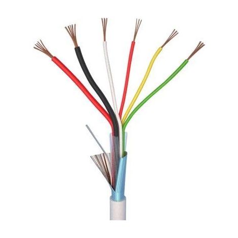 CÂBLE D'ALARME LIYY ELAN 70I141 4 X 0.22 MM² + 2 X 0.50 MM² BLANC 10 M