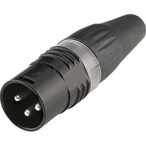 XLR femelle, droit Hicon HI-X3CM-BLK Nombre de pôles: 3 noir 1 pc(s) S195931 (1/2)