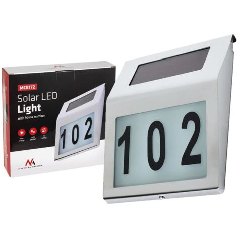 Lampe solaire avec numéro de maison à LED Maclean MCE172 (1/4)