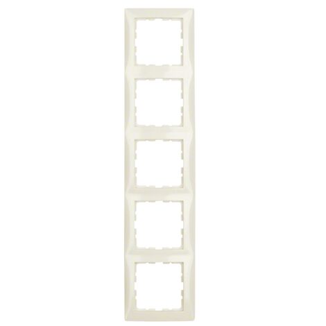 HAGER S1 CADRE 5 ÉLÉMENTS GLOSS BLANC (1/3)