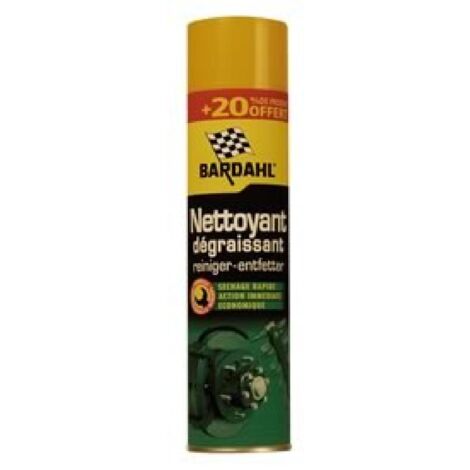Bardahl – Nettoyant dégraissant ultra-puissant 600ml – Sans chlore – Séchage rapide – Pour pièces mécaniques automobiles et agricoles