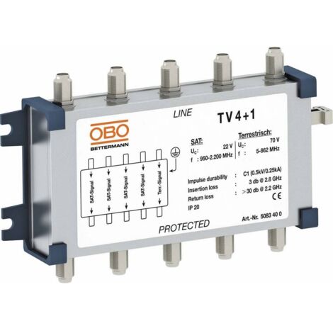 OBO-BETTERMANN SIST. PROT. SOBR. RAYONS PROTECTION TV 4 + 1 5083400 (1/2)