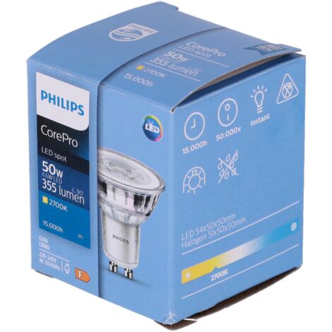 Philips Corepro LED Spot GU10 PAR16 4.6W 355lm 36D - 827 Blanc (1/8)