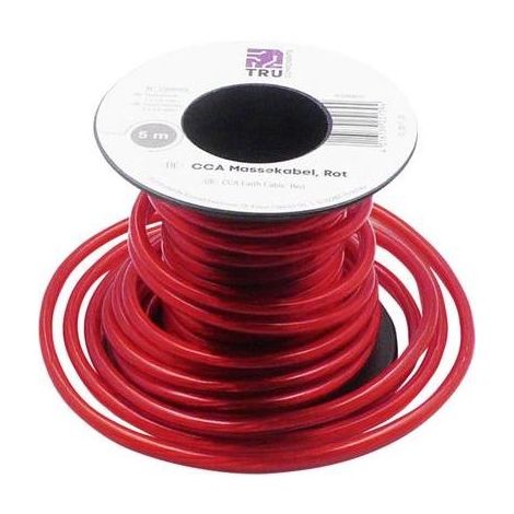 CÂBLE DE MASSE TRU COMPONENTS 93030C469 1568965 1 X 2.50 MM² ROUGE 5 M
