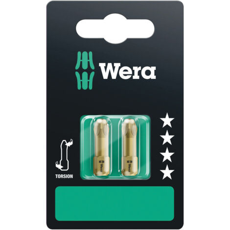 EMBOUT CRUCIFORME PZ 3 WERA 05073372001 ACIER À OUTILS EXTRA-DUR FORME: D 6.3 2 PC(S) (1/3)