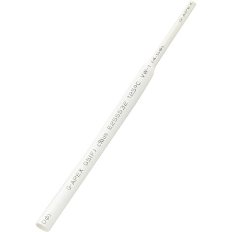 GAINE THERMORÉTRACTABLE SANS COLLE 2:1 TRU COMPONENTS B2G5-6 W 1566764 BLANC Ø AVANT RETREINT: 9 MM 10 M