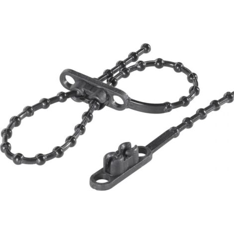 Collier réutilisable 145 mm x 2 mm noir TRU COMPONENTS TC-KTVR145BK203 1592905 crantage extérieur 100 pc(s) (1/2)
