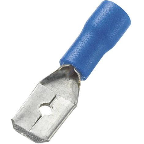 COSSE LANGUETTE 6.4 X 0.8 MM TRU COMPONENTS MDD2-250 745424 PARTIELLEMENT ISOLÉ BLEU 100 PC(S) (1/3)