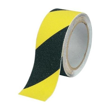 BANDE ANTIDÉRAPANTE TOOLCRAFT ANST505M-YB 1564113 NOIR, JAUNE (L X L) 5 M X 50 MM 1 ROULEAU(X) (1/2)