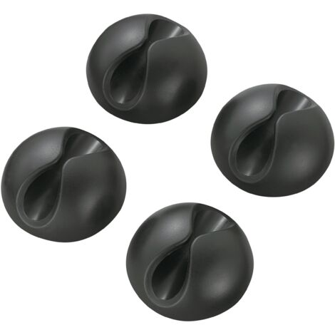 SUPPORT DE CÂBLE POUR PLAGE DE Ø: 9 MM (MAX) TRU COMPONENTS SWC-10BK/4P 542240 NOIR 4 PC(S) (1/3)