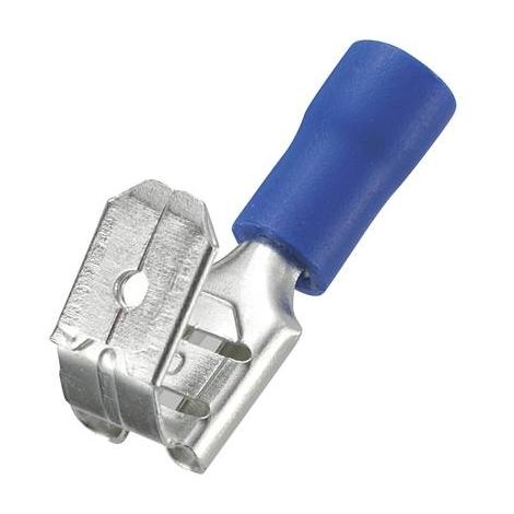 COSSE CLIP 6.4 MM X 0.8 MM TRU COMPONENTS PBDD2-250 745034 AVEC DÉRIVATION 1.50 MM² 2.50 MM² PARTIELLEMENT ISOLÉ BLEU 5