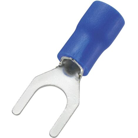 COSSE À FOURCHE TRU COMPONENTS 745325 Ø DU TROU: 5.3 MM 1.50 MM² 2.50 MM² M5 PARTIELLEMENT ISOLÉ BLEU 100 PC(S) (1/2)