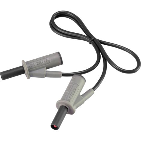 CORDON DE MESURE DE SÉCURITÉ[BANANE MÂLE 4 MM -BANANE MÂLE 4 MM ] ULTRA FLEXIBLES 0.50 M,NOIR,MSB-501 10 A VOLTCRAFT VC-8063365 (1/5)