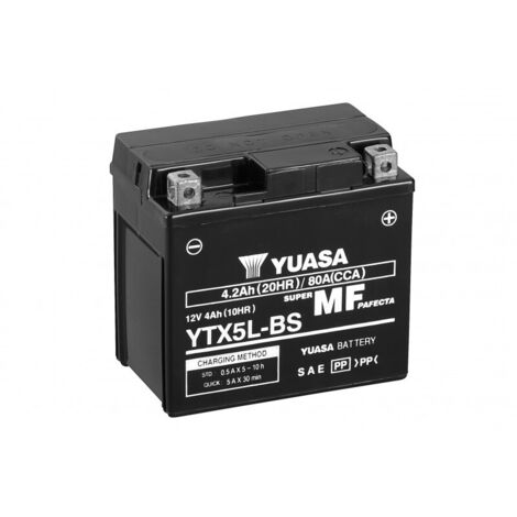 BATTERIE DE MOTO YUASA YTX5L-BS 12 V 4 AH YTX5LBSCP