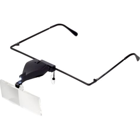 LUNETTES-LOUPE AVEC ÉCLAIRAGE LED TOOLCRAFT TO-5137812 FACTEUR DE GROSSISSEMENT: 1.5 X, 2.5 X, 3.5 X TAILLE DE LA LENTILLE: (L X (1/5)