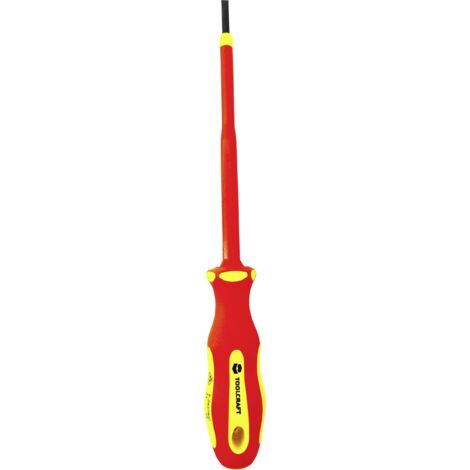 TOURNEVIS PLAT TOOLCRAFT TO-5345685 VDE, POUR LÉLECTRONIQUE ET LA MÉCANIQUE DE PRÉCISION, POUR LATELIER 1 PC(S) (1/3)