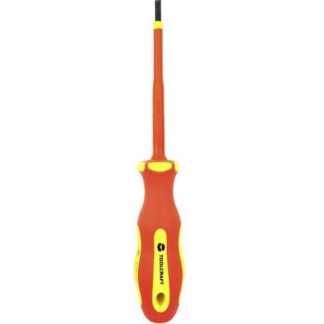 TOURNEVIS PLAT TOOLCRAFT TO-5345688 VDE, POUR LÉLECTRONIQUE ET LA MÉCANIQUE DE PRÉCISION, POUR LATELIER 1 PC(S) (1/4)