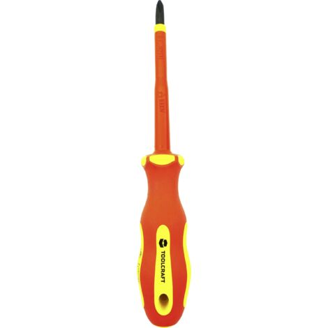 TOURNEVIS CRUCIFORME PH 2 TOOLCRAFT TO-5345754 VDE, POUR LÉLECTRONIQUE ET LA MÉCANIQUE DE PRÉCISION, POUR LATELIER 1 PC(S) (1/3)