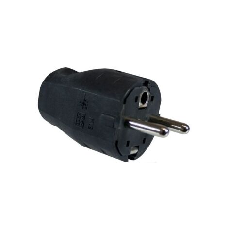 Bachmann 910.100 Fiche électrique mâle avec terre plastique 250 V noir IP20 C263931 (1/4)
