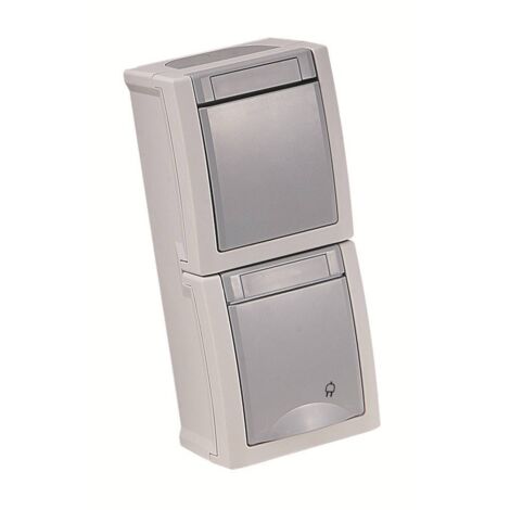 INTERRUPTEUR ET PRISE VIKO 90591098-DE PACIFIC GRIS (1/2)