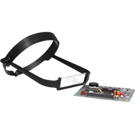 Loupe Frontale Basetech 2266930 - 4 Grossissements 1.8x 2.3x 3.7x 4.8x - Idéale Lecture Précision Bricolage