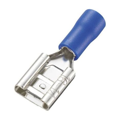 COSSE CLIP 8.0 MM X 0.8 MM TRU COMPONENTS FDD2-212 180 ° PARTIELLEMENT ISOLÉ BLEU 100 PC(S) 737509