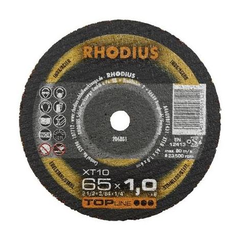 DISQUE À TRONÇONNER DROIT RHODIUS XT10 MINI 205067 100 MM 10 MM 1 PC(S) (1/2)