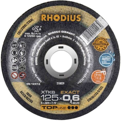 DISQUE À TRONÇONNER DÉPORTÉ RHODIUS XTK6 EXACT 210828 115 MM 22.23 MM 1 PC(S) (1/5)