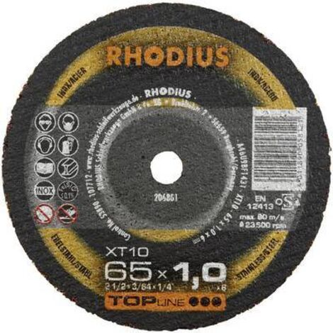 DISQUE À TRONÇONNER DROIT RHODIUS XT10 MINI 206801 65 MM 6 MM 1 PC(S) (1/3)