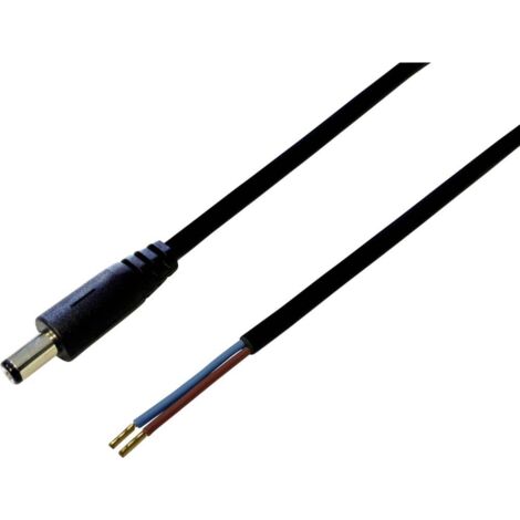 CÂBLE DE RACCORDEMENT BASSE TENSION BKL ELECTRONIC 075174 DC MÂLE - EXTRÉMITÉS DE CÂBLE OUVERTES 5.50 MM 2.10 MM 0.30 M 1 PC(S) (1/2)
